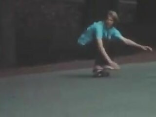 Vintage Blond Skate Boarder