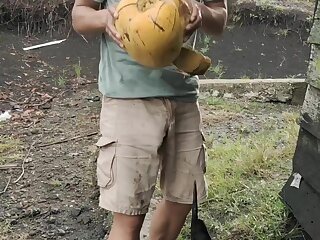 Filipino Guy Giving a Coconut Tutorial with a Boner