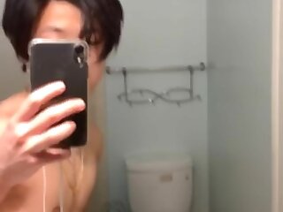 Love Asian cock cam porn selfie mirror