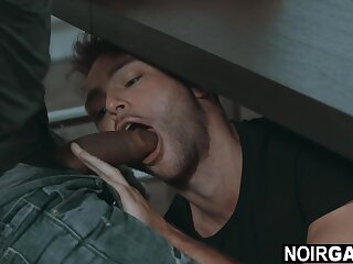 Date in a restaurant turns into interracial gay sex