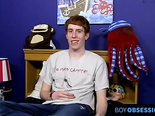 Before a solo session a man with red hair is interviewed