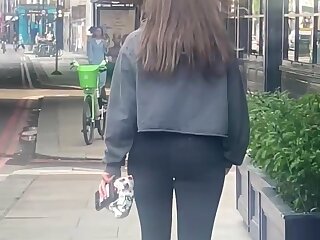 Brunette pawg walking in leggings - video 3 - ThisVid.com