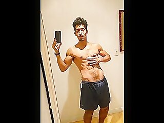 Rubbing my abs