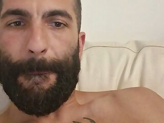 Italian man jerks and cums