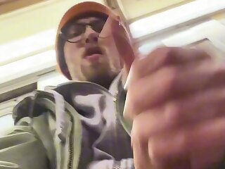 Guy blows on the train home