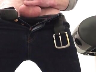 Stud spits on his cock and masturbates with cumshot