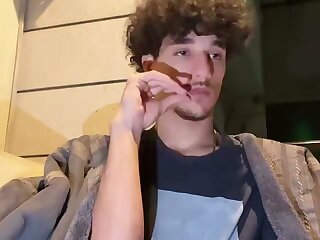 Cute Lebanese shows bulge live on TikTok