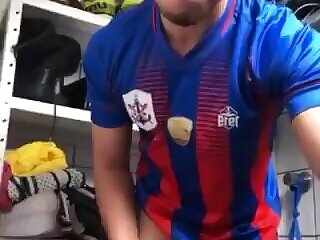 Young Cuban guy using penis pump and then jerking off until he cums.